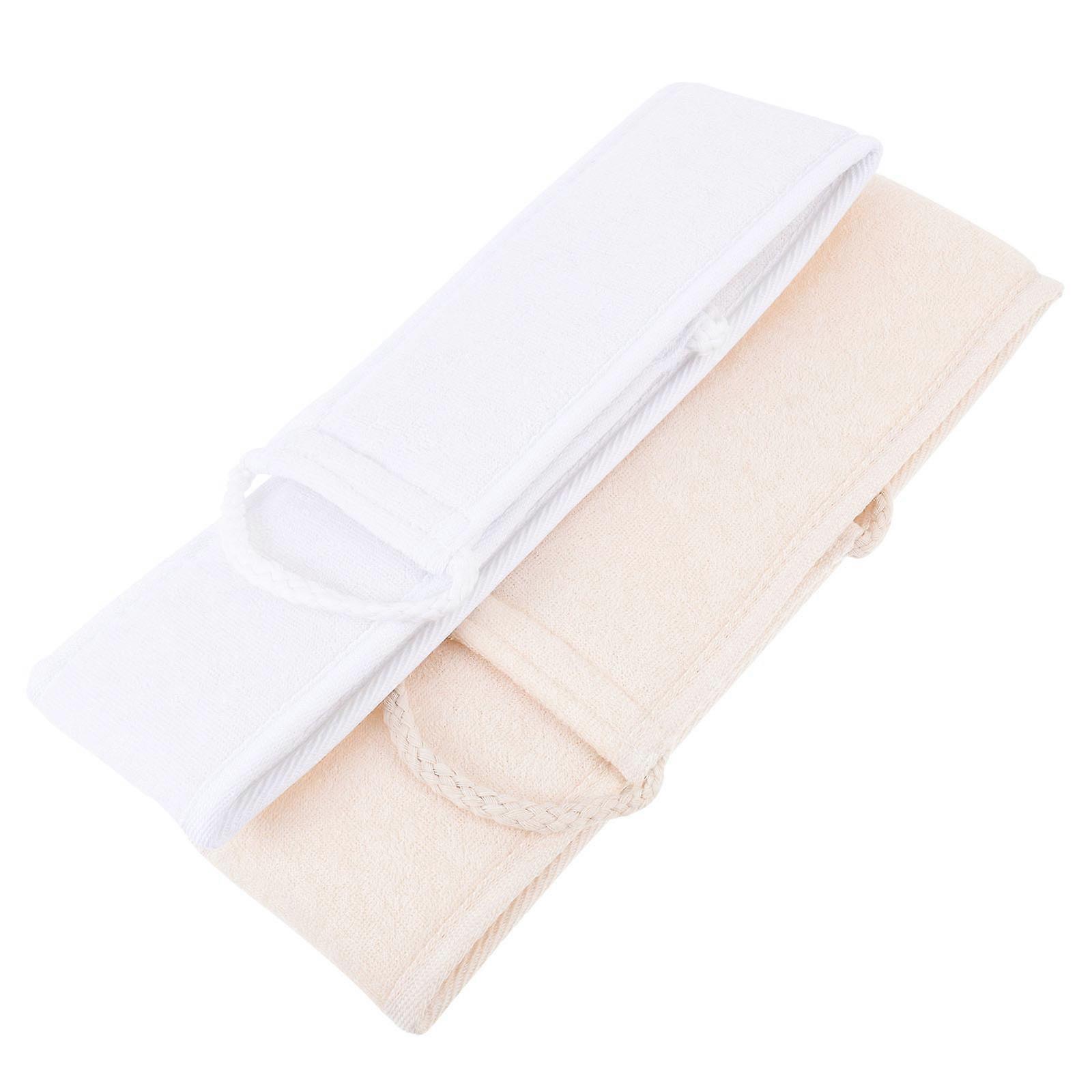 Home Shower Body Scrubbers 2Pcs Long Strip Back Scrub Towels Assorted Color For Bathing Human Body Body Exfoliation