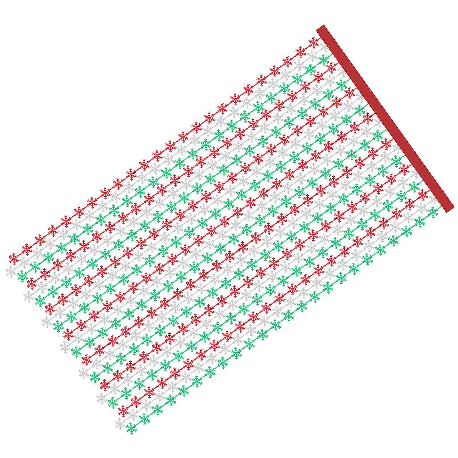 Christmas Tassel Curtain Decorations with Snowflake Design for Holiday Party Multi PET
