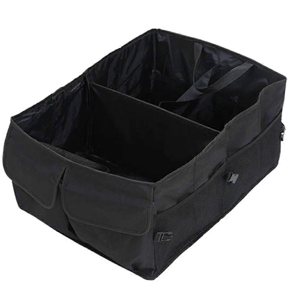 Portable Large Capacity Car Trunk Organizer Box with Handle – Multi Compartment Storage Case for Tools, Cleaning Supplies & Outdoor Use, Drop
