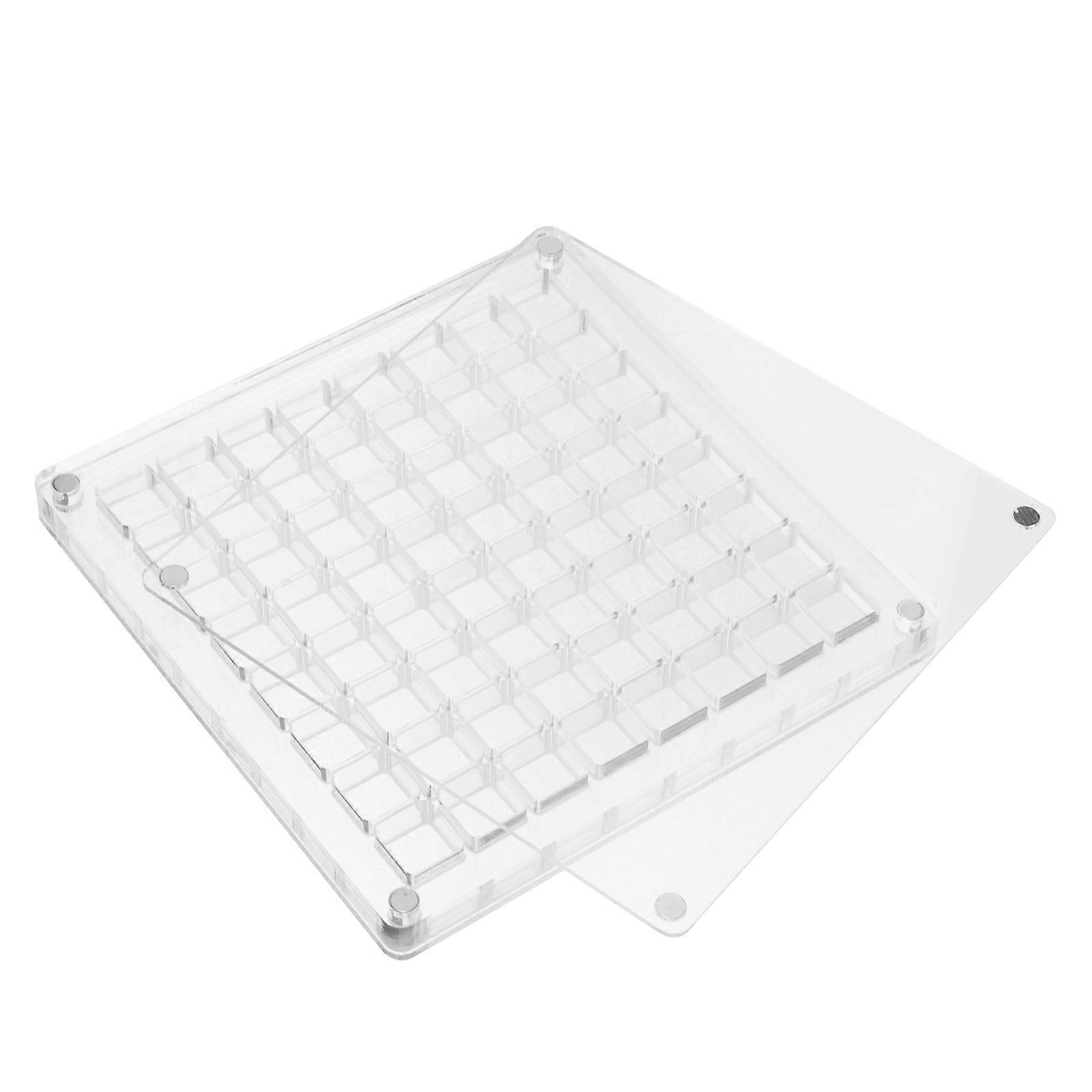 Acrylic Multi-grid Storage Box for Home Transparent Display Organizer with 64 Holes