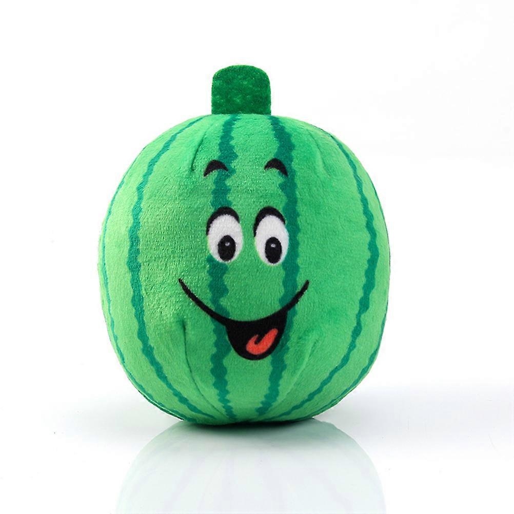 3pcs Cartoon Plush Pet Watermelon Squeak Toy for Dogs – Soft Chew Training Toy for Interactive Play and Boredom Relief