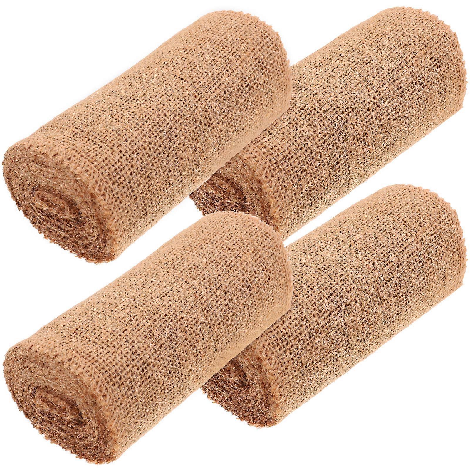 4 Rolls Jute Tree Protection Wrap – Durable, Lightweight Cover for Plants, Shrubs, and Garden Trees – Wide & Long for Sun and Frost Protection