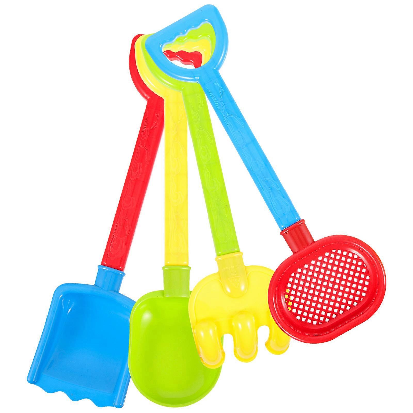 4pcs Lightweight Mini Beach Sand Tools for Promoting Coordination and Hand Skills, Easy to Carry for Outdoor Play, Random Colors