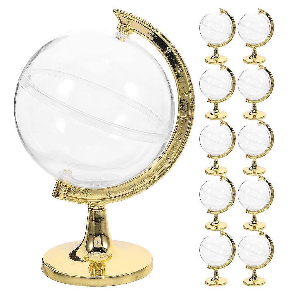 20pcs Globe Candy Boxes Wedding Favor Clear Fillable Plastic Containers for Party Treats and Wedding Favors