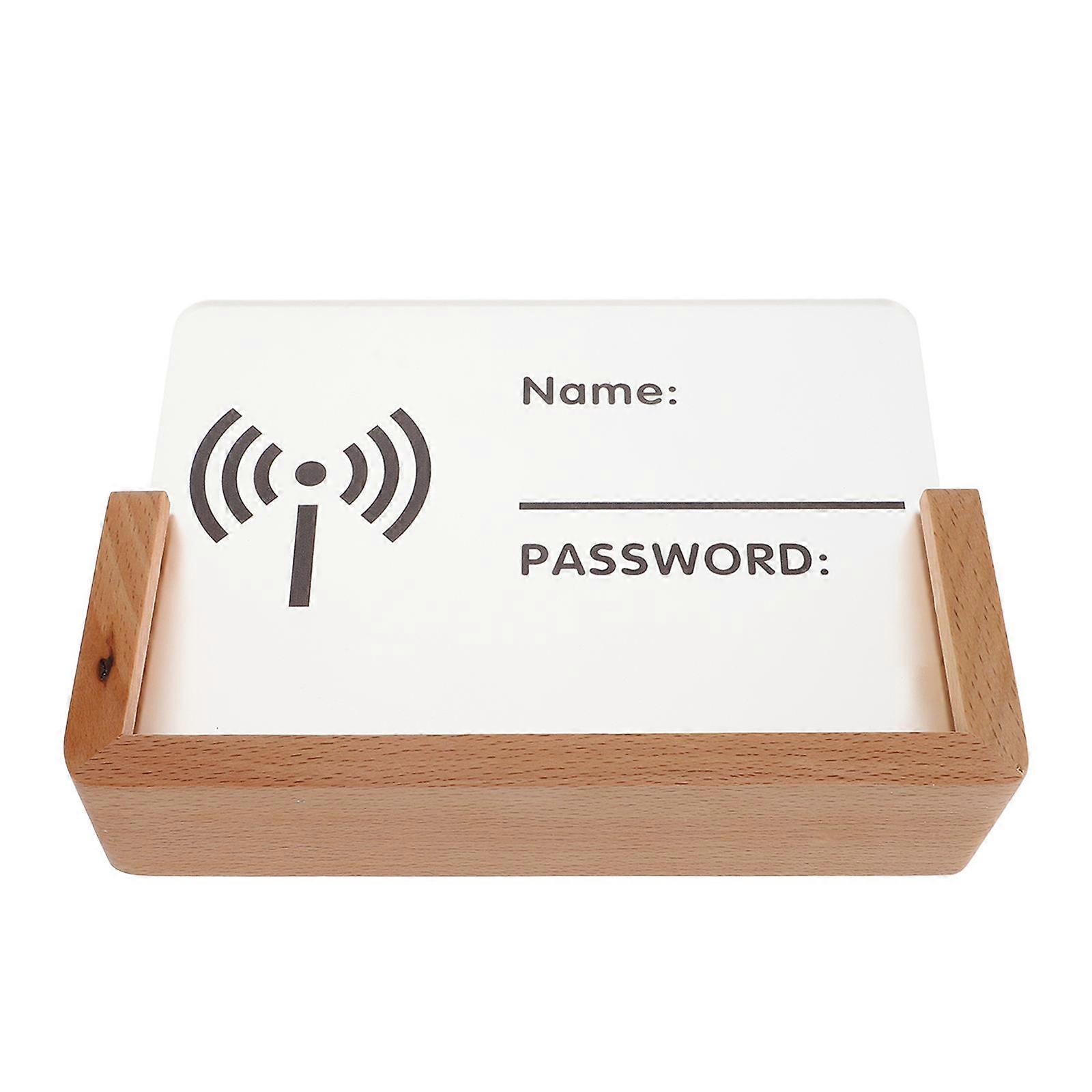 Decorative Signs Creative Vertical Desktop Wifi Password Sign For Guests Transparent Acrylic Table Sign For Business Use 1Pcs