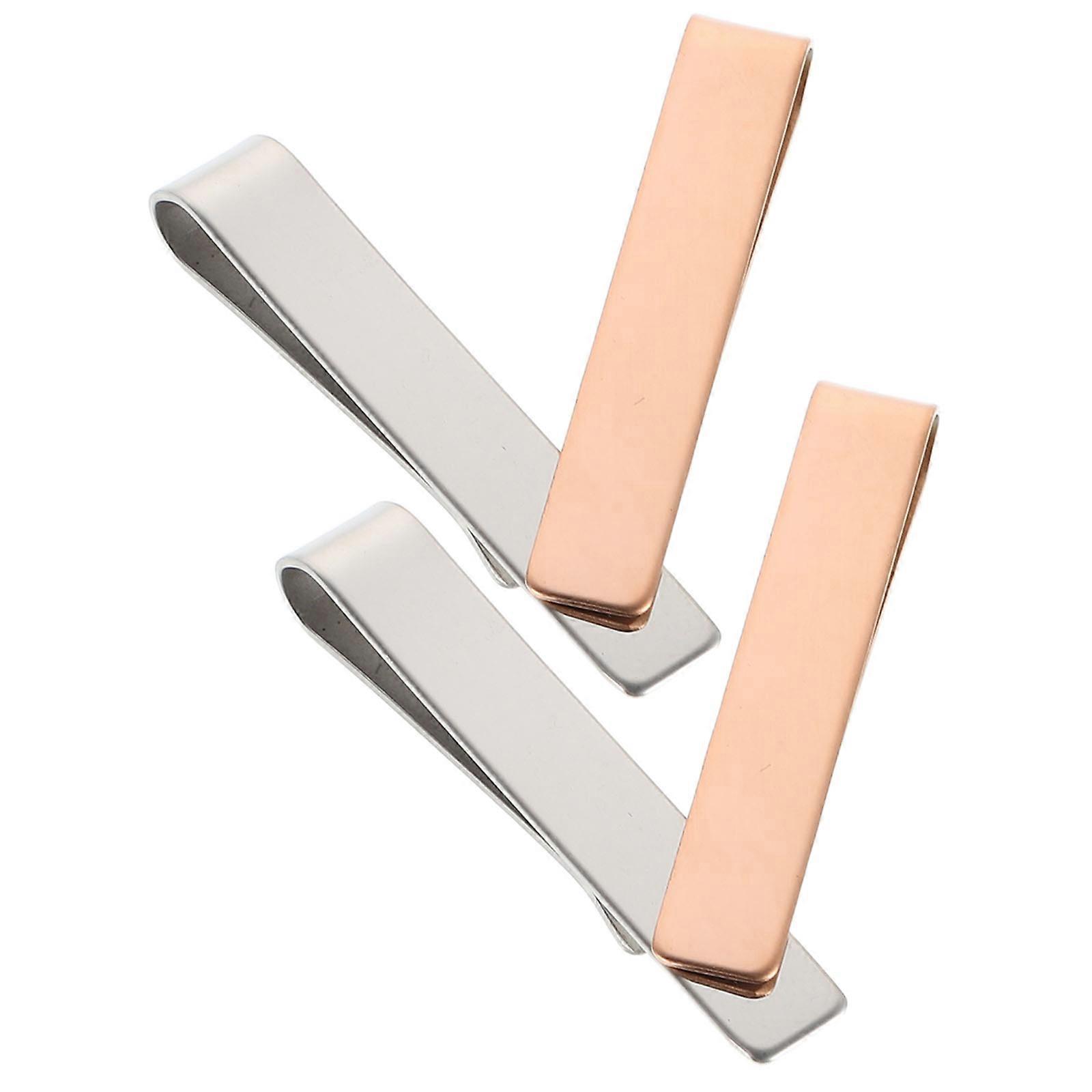 Here's a refined and professional product description based on your input:
**4pcs Stainless Steel Tie Clips for Men – Elegant Business Accessory