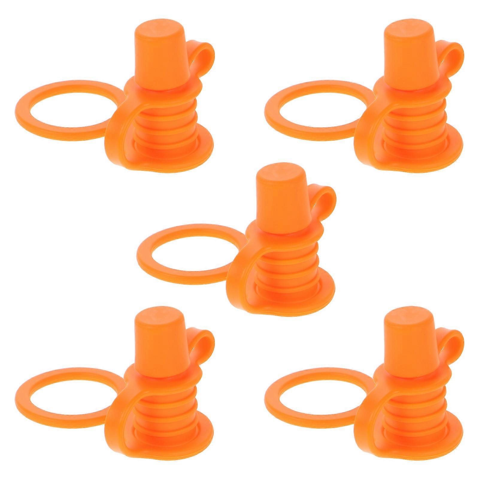 5pcs Silicone Spout Adapters for Reusable Water Bottle Caps – Non Spill, Easy to Clean, Universal Fit for Bottles