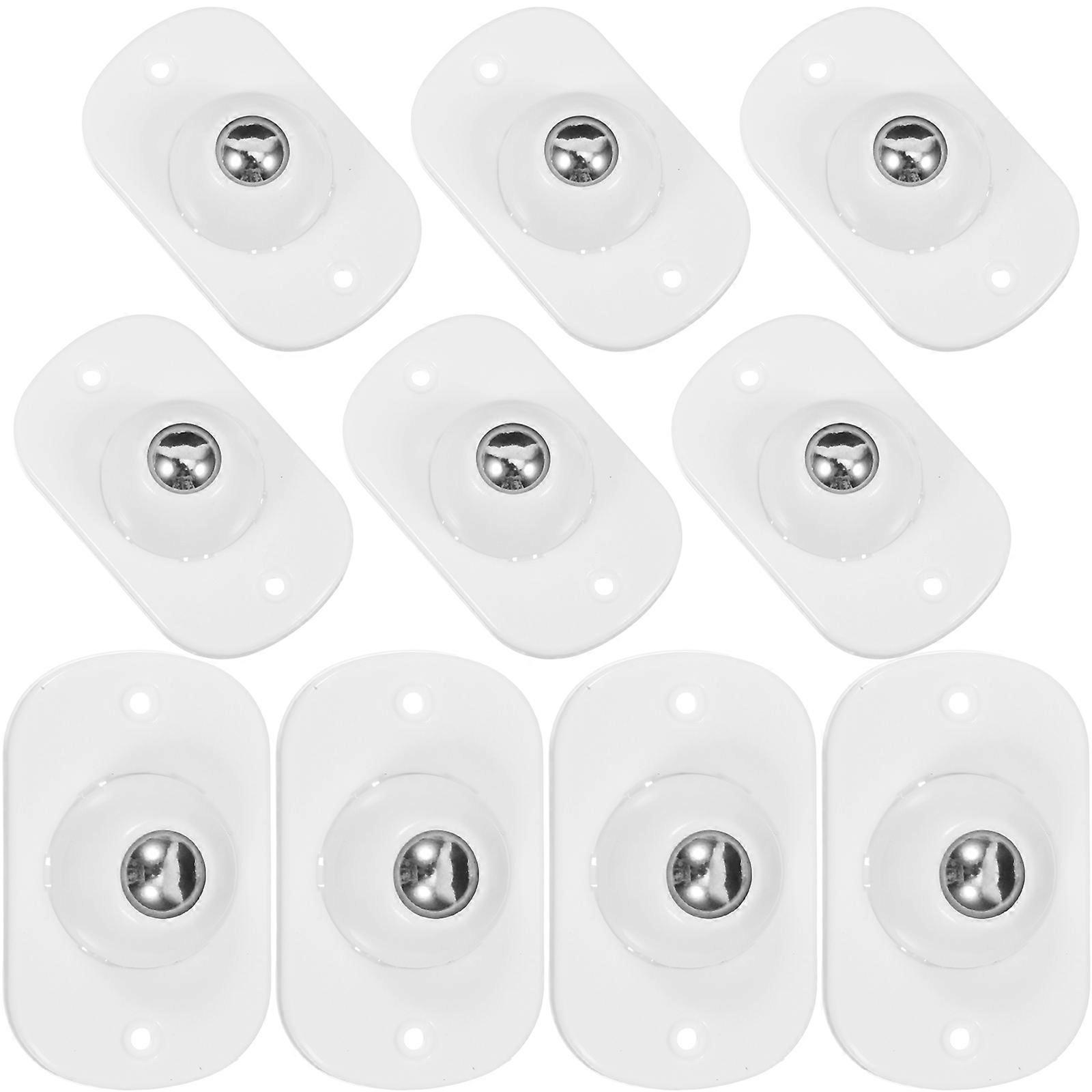 Quiet Rolling Caster Wheels with Adhesive for Use White 16pcs 0.75 inch