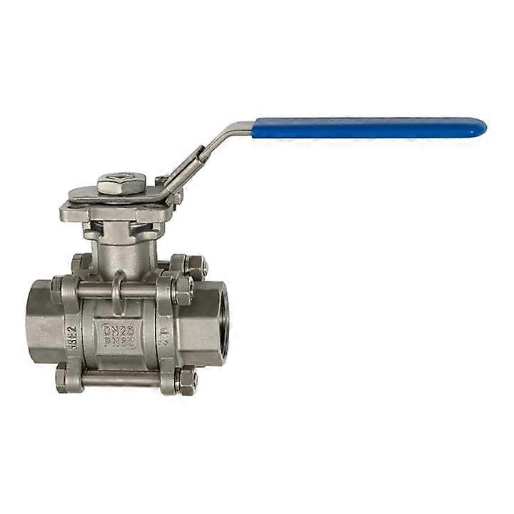 Stainless steel ball valve, 3piece, length according to DIN 3202M3, G 2