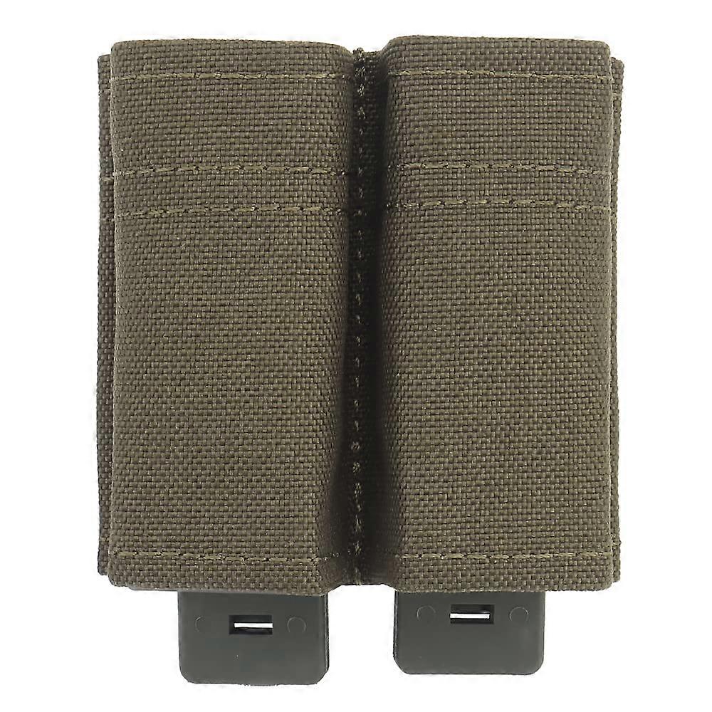 MOLLE Double Magazine Pouch With Quick-Release Insert, Fits 9mm Magazines, MOLLE Compatible, Green