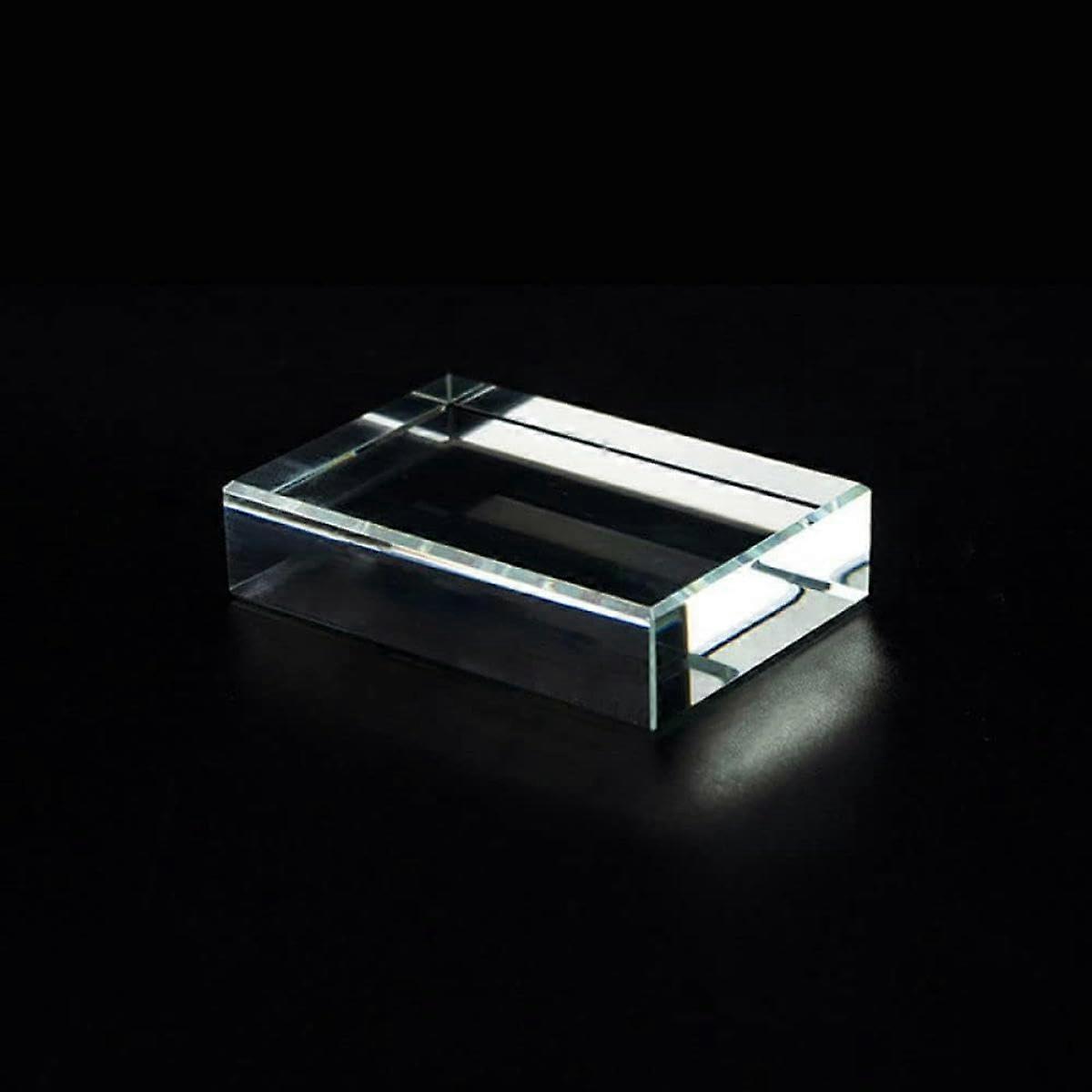 K9 Glass Lens Cube Transparent Crystal Optical Photography Display Cuboid Prism 6x8x2cm Model B Home Decor Pad