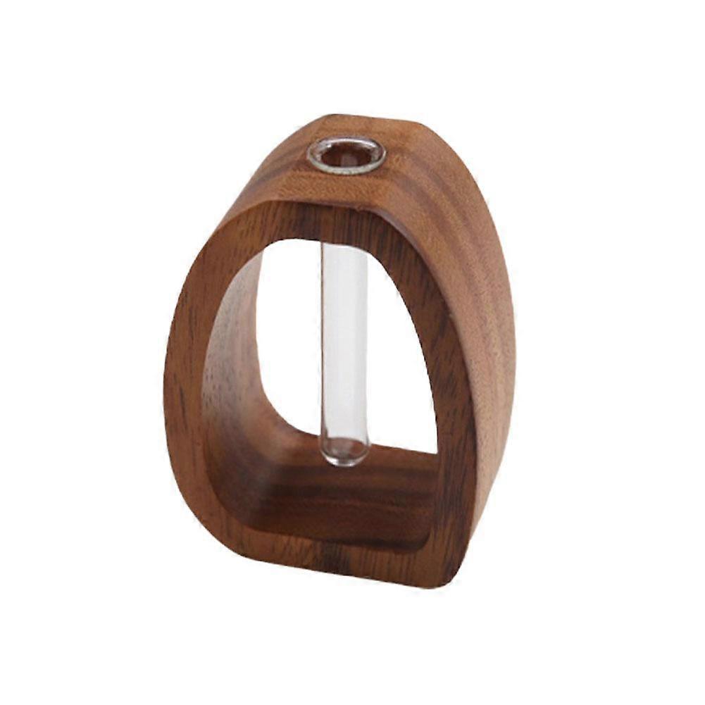 Ahşap Cam Test Tüpü Vazolar Çiçekler Çerçeve Masası Hidrofilik Bitkiler Dekor Vazo