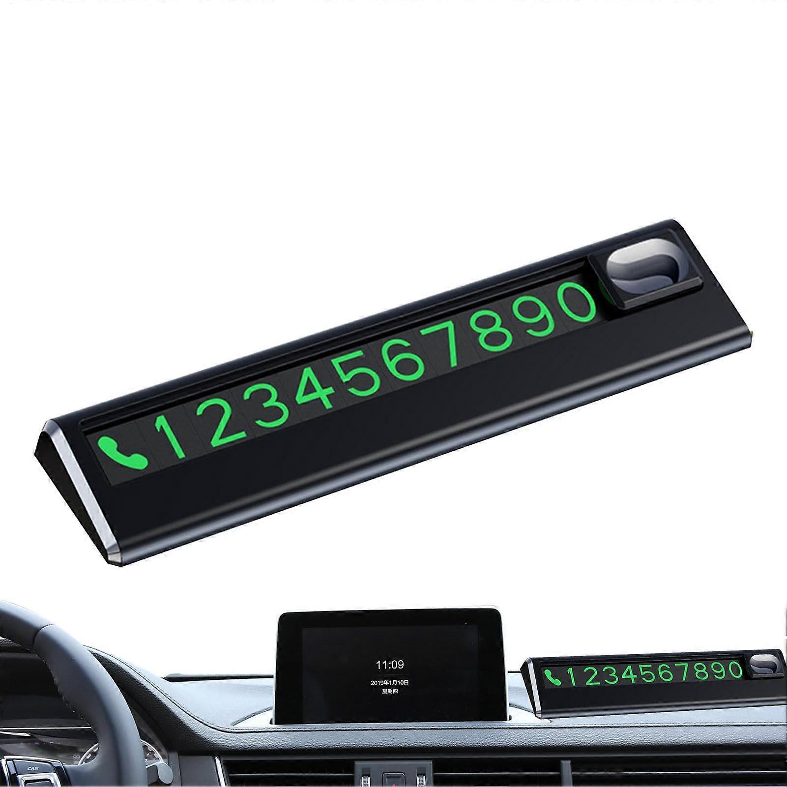Temporary license plate Temporary parking permit Digital phone number for automobile license plate sticker black