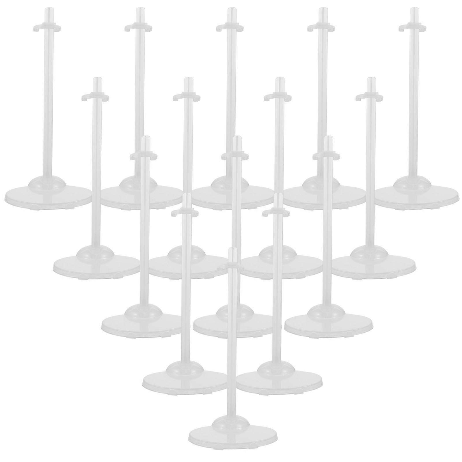 15Pcs Doll Holding Stands Doll Supports Display Racks Transparent Racks