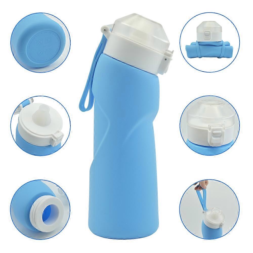 Collapsible Water Bottle Portable BPA-Free Silicone Sports Bottle 700ml for Camping Hiking Mountaineering Travel