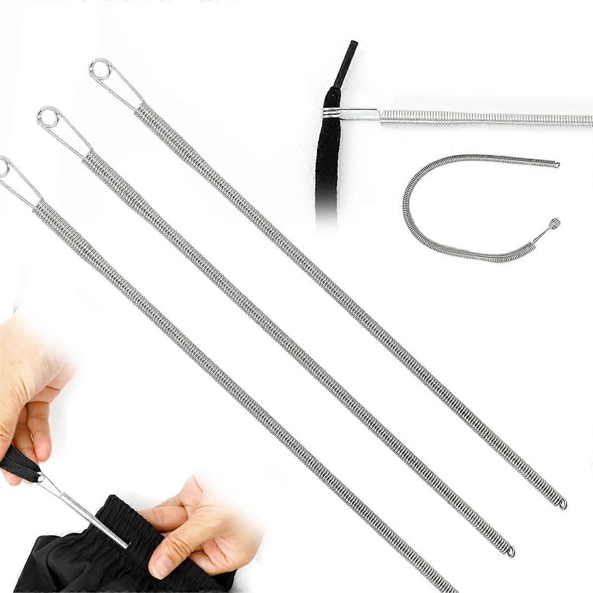 6pcs Spring Loop Drawstring Threader Tool for Sweatpants & Shorts - Bendable Metal Rope Threader Cli