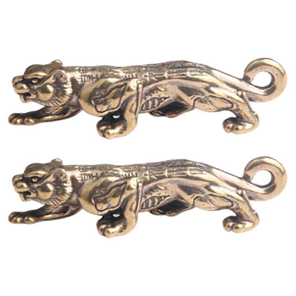 2Pcs Tigershaped Decorative Figurine Home Paperweight Ornaments Desktop Decor