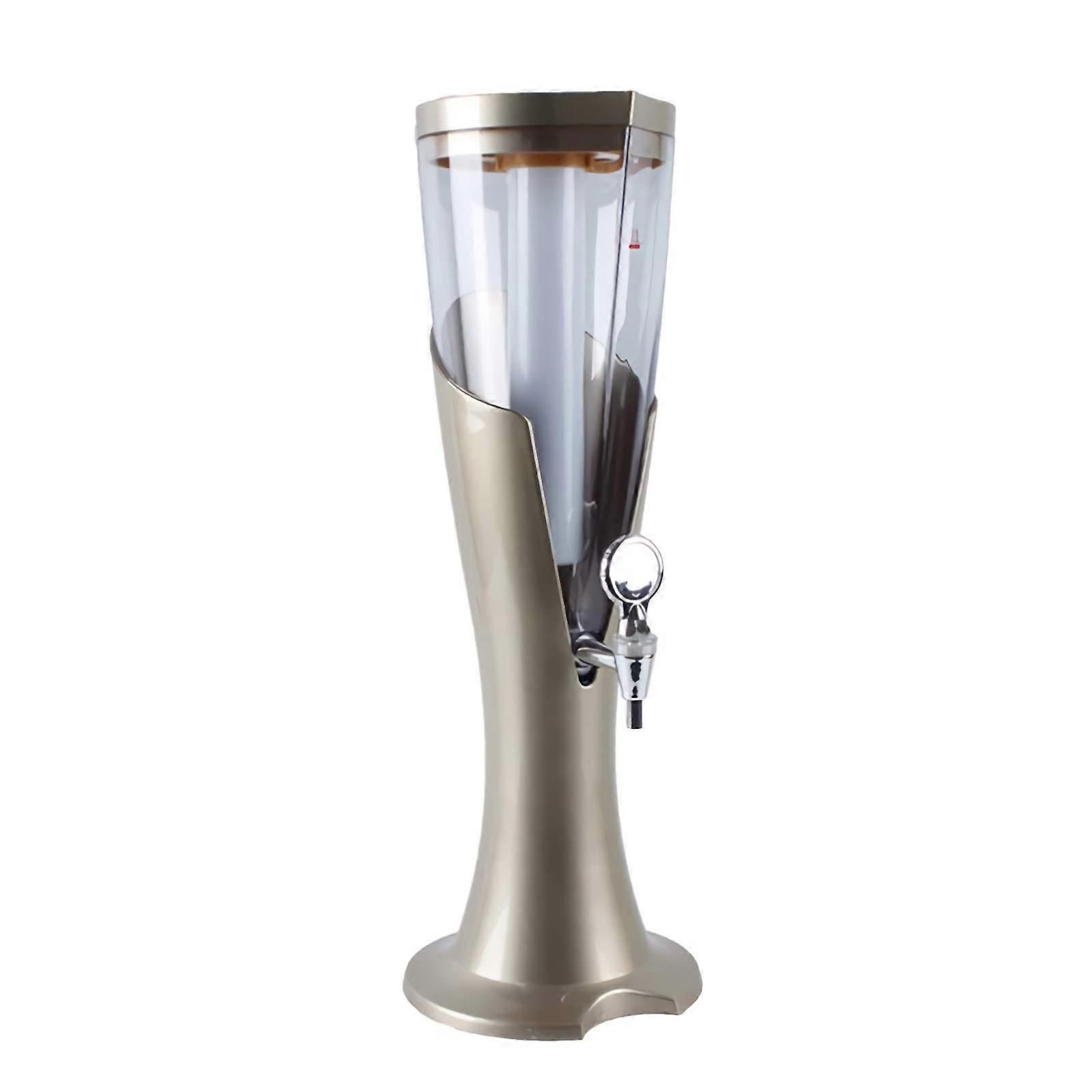 Beer Tower Dispenser 1.5L/3L with Colorful Lights and Removable Ice Tube