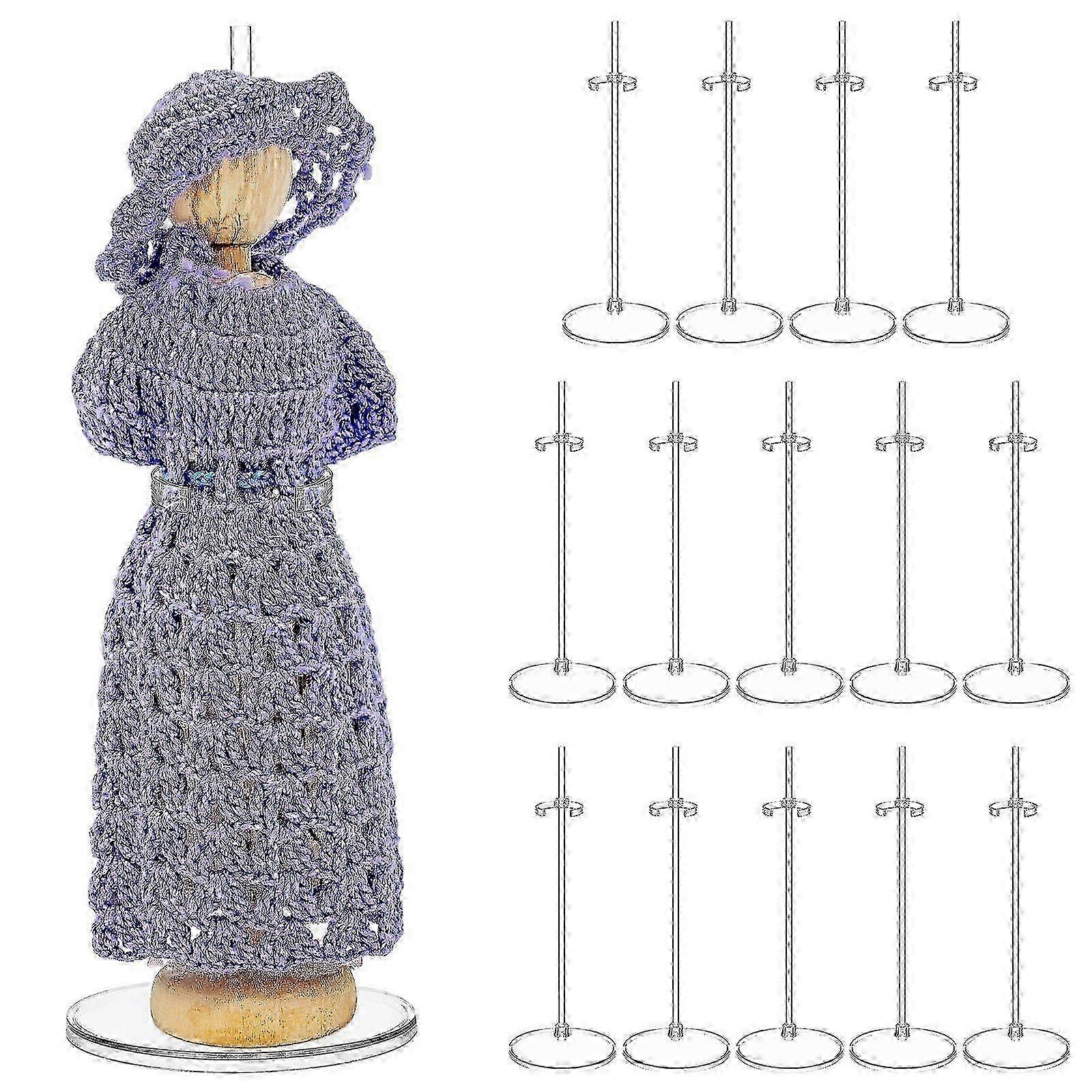 15pcs Clear Doll Stands for Displaying Figures, Desktop Doll Supports and Doll Collection Accessories