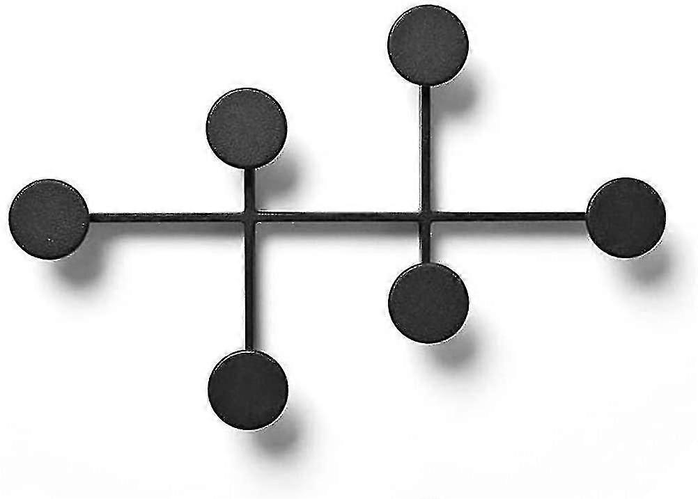 Single Hook Wall Hanging Coat Rack Decorative Porch Black