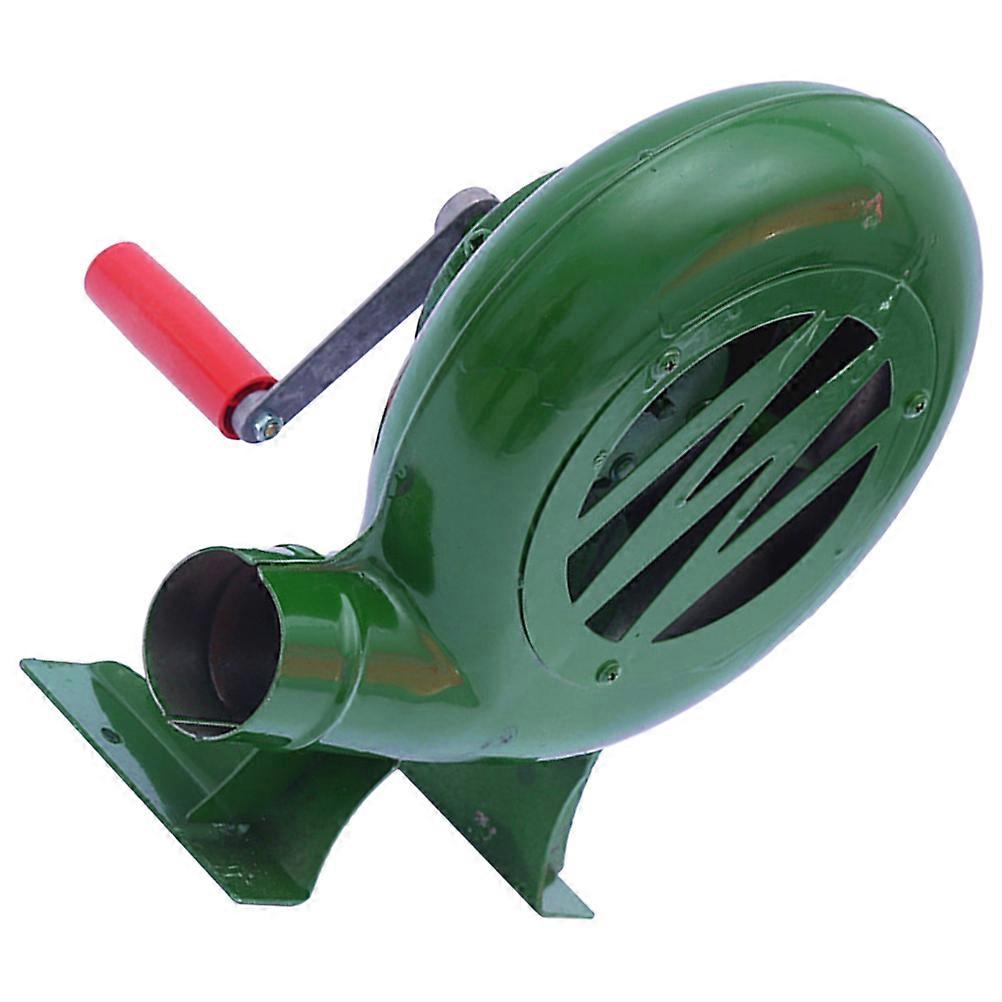 Portable Fireplace Blower Fan for Outdoor Use with Metal Tip and Lightweight Design Green