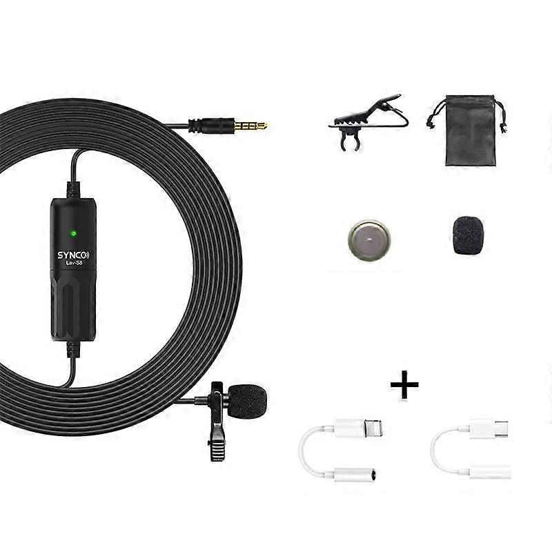 Interview Radio Microphone, Spec: Black + Type-C + 8 Pin Black + Type-C + 8 Pin