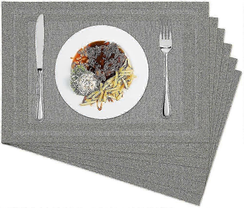 Sets de table lavables, Ensemble de 6 sets de table, Sets de table pvc résistants à la chaleur, antidérapants