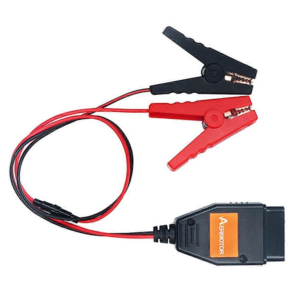 AERMOTOR Battery Alligator Clips Car Emergency Power Off Protector with OBD2 Connectors ECU Memory