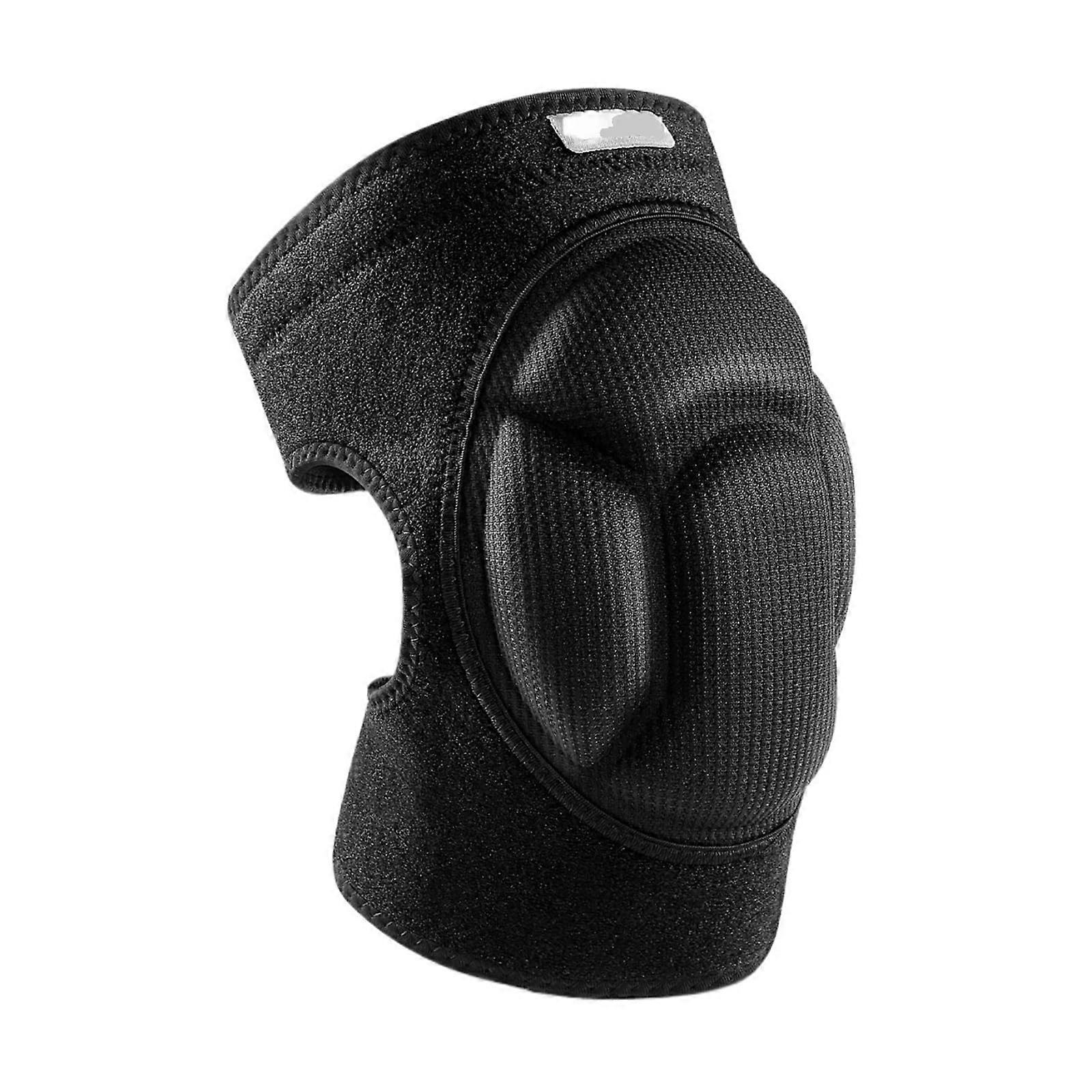 Knee Pads For Fitness, Basketball, Running, Cycling Anti Slip Outer Shell, Thickened Protection, Size M, Black