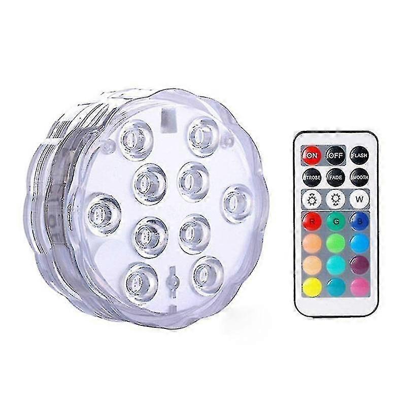 Floating Submersible Lights Rgb Underwater Fishing Lamp With Batter...