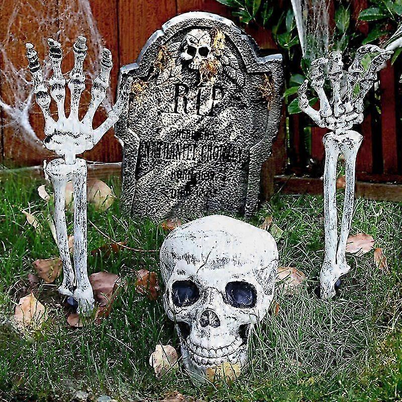 Plastic Horror Skeleton Ornament Halloween Decorations for Home Hal...