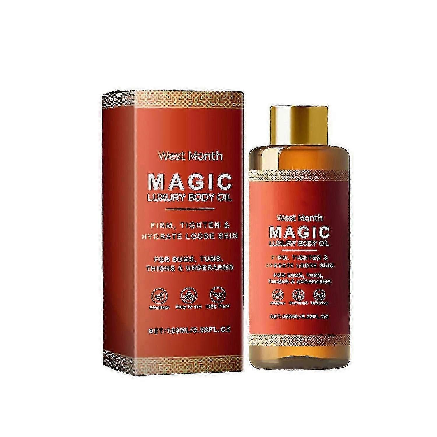 New Magic Body Oil for Arms, Chest, Thighs & Tums - 3.52 Fl Oz JS