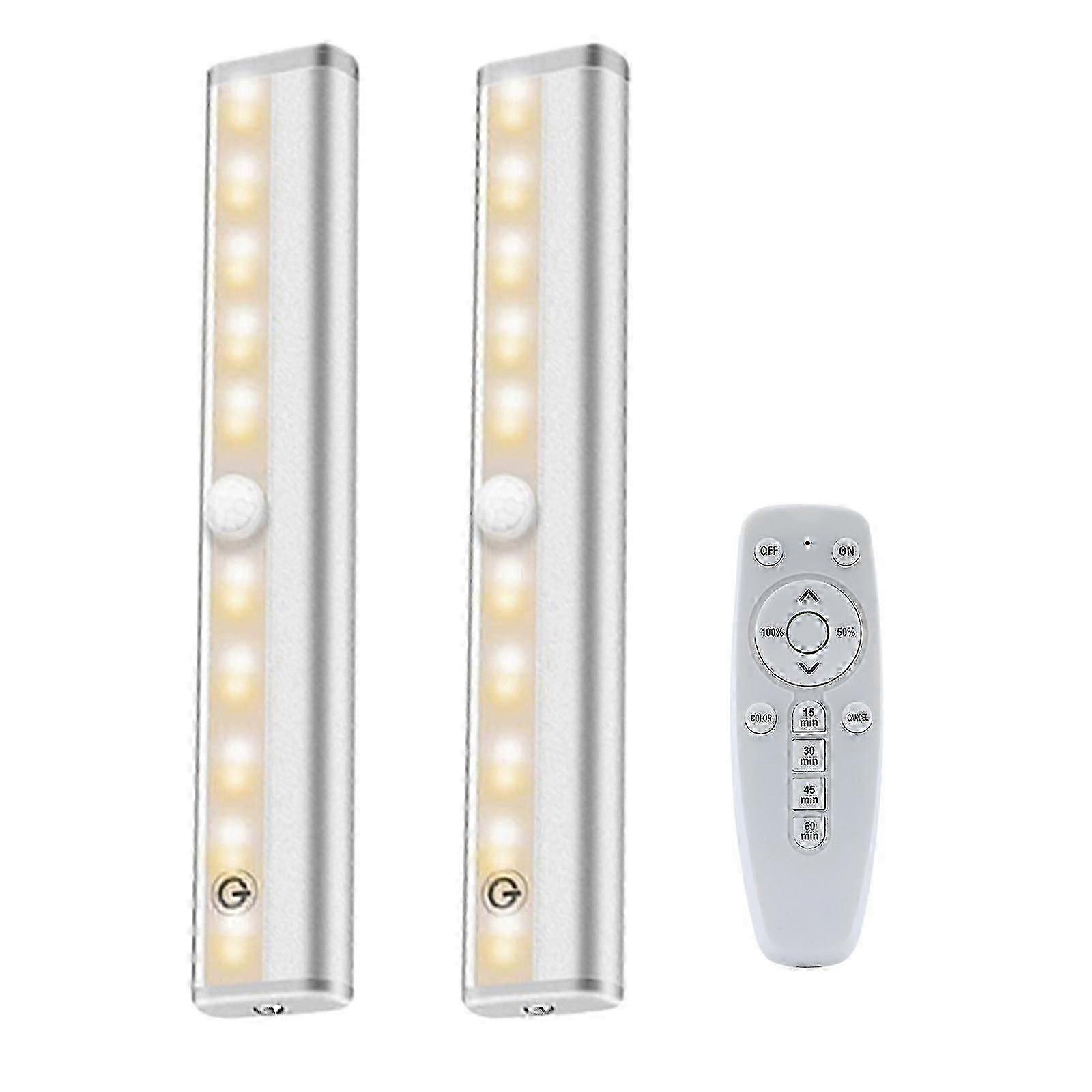 Unbrand Remote Control Cabinet Light: 20LED dimmable rechargeable touch night light.