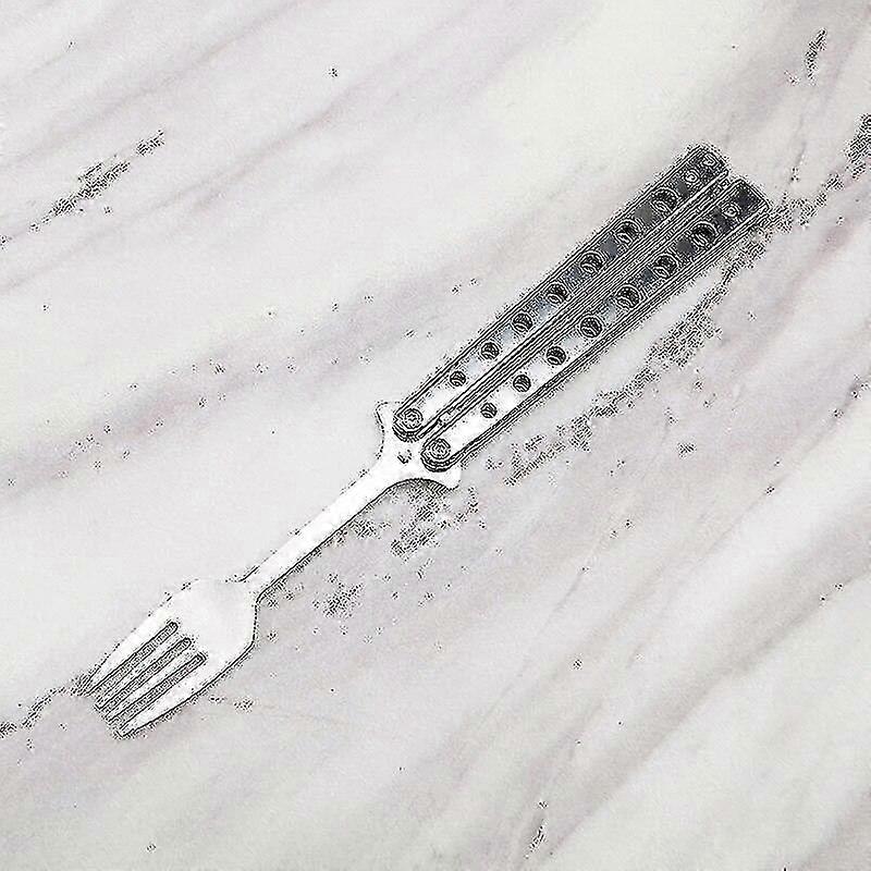 1pcs Butterfly Portable Fork Training Folding Practice Portable Coffee Tableware