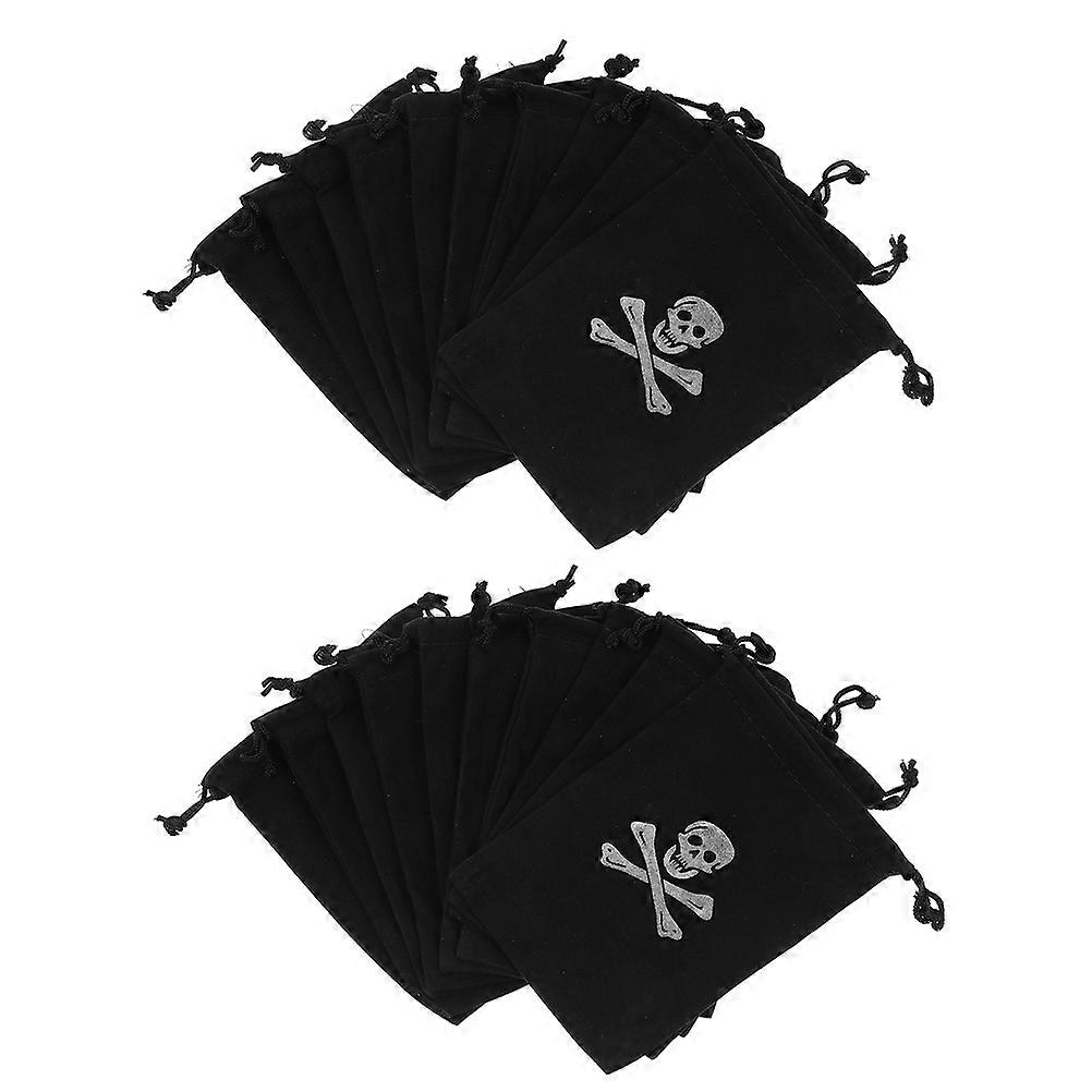 Small Drawstring Pouch For Festive Atmosphere And Halloween Party Featuring Pirate Style For Storing Candy 30Pcs