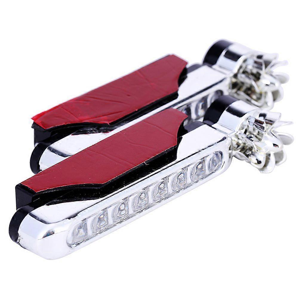 Wind Power Light Lamp Pair with 8 Daytime Running Lights White