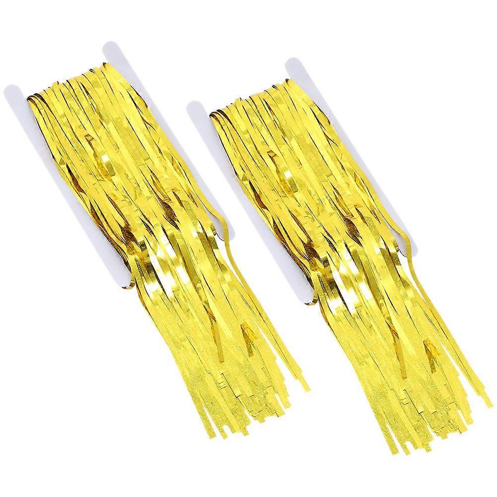 Tinsel Backdrop Curtain for Decor with Material 2Pcs