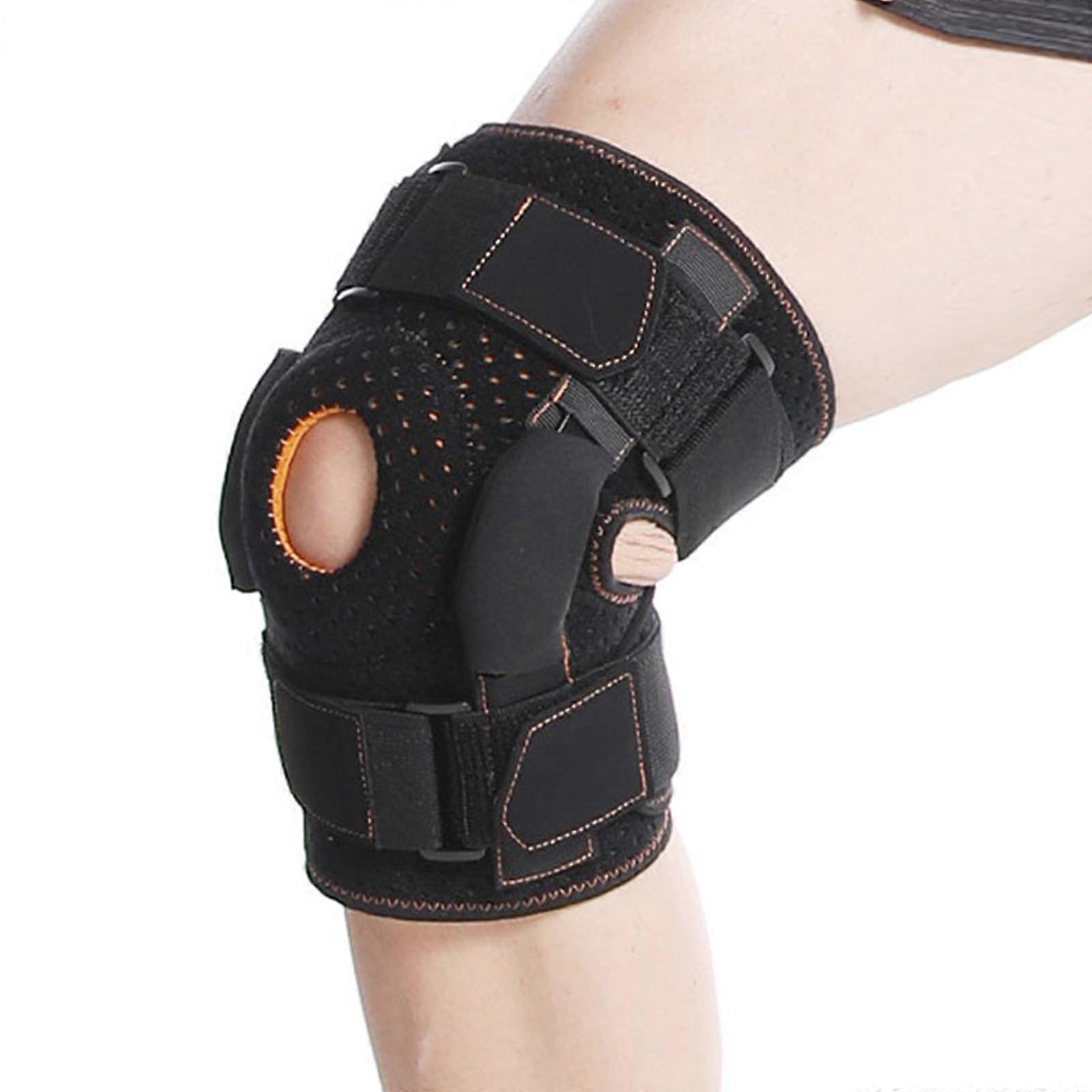 Adjustable Knee Brace Open Patella Wrap Hinged With Side Stabilizers For Women And Men Size Small Running