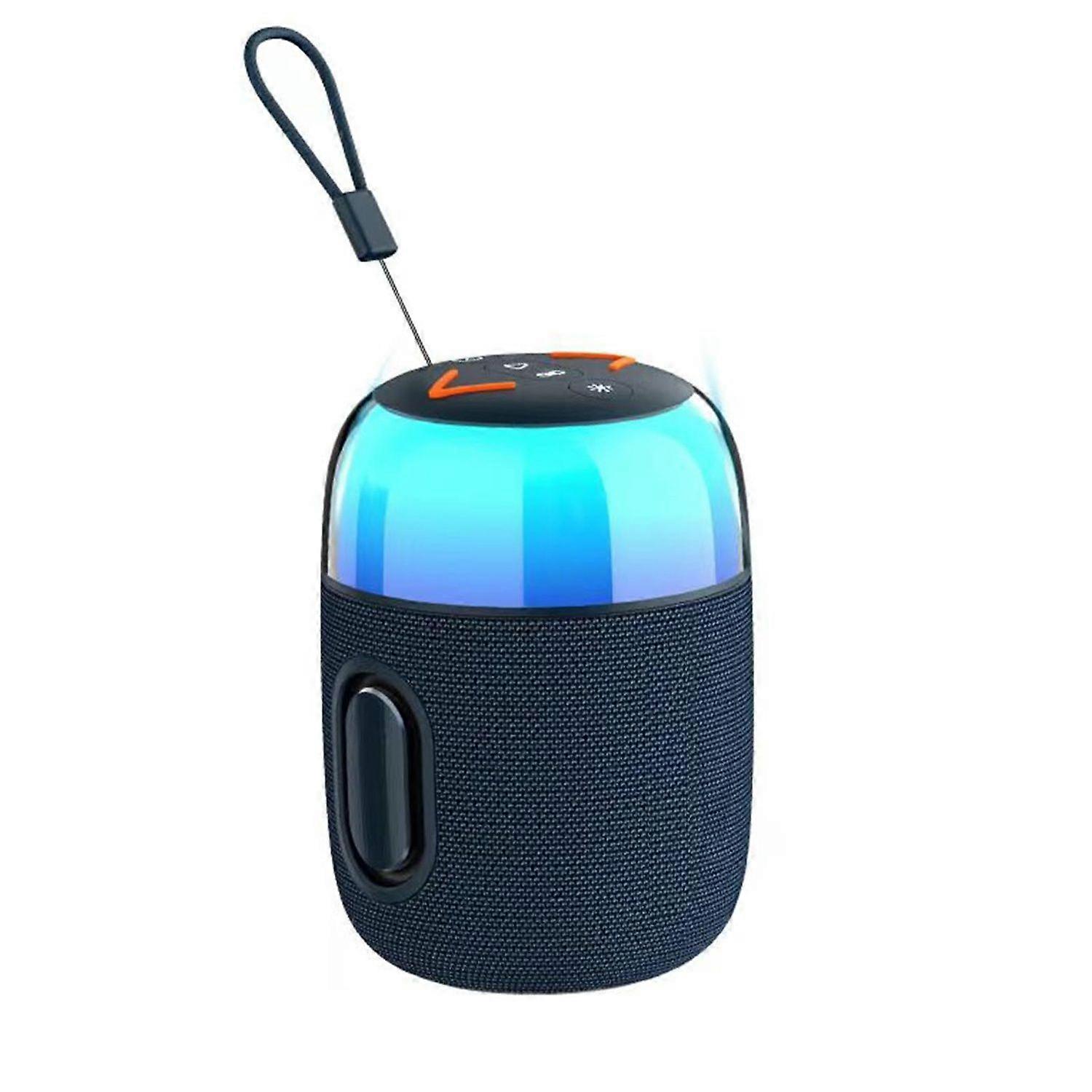 Portable Wireless Bluetooth Speaker with RGB Lights 360 Surround Stereo Bluetooth V5.3 Speakers for Party Outdoor and Room(Black)