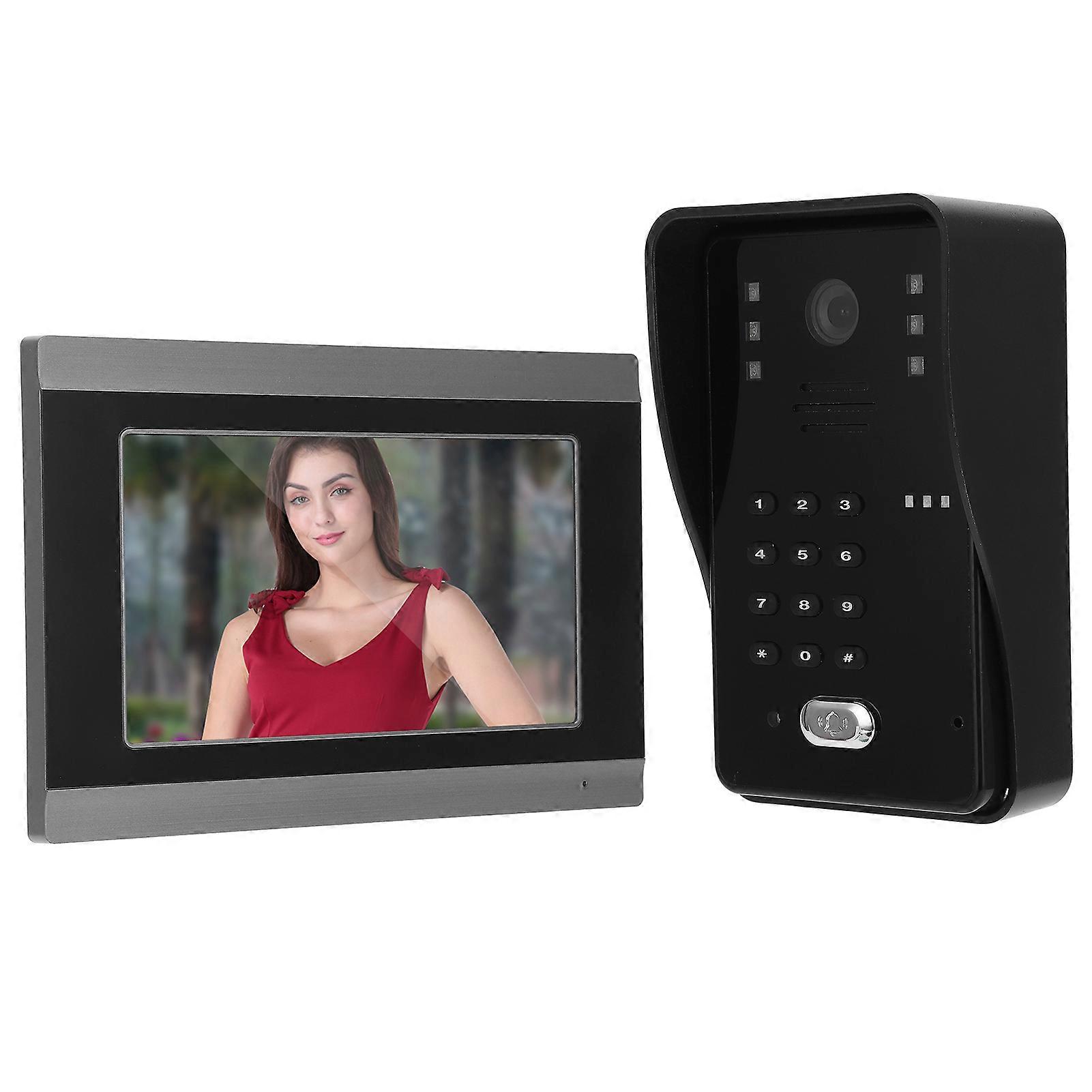 7in Wired Video Doorbell with IC Card, 1-Monitor, TUYA WiFi App