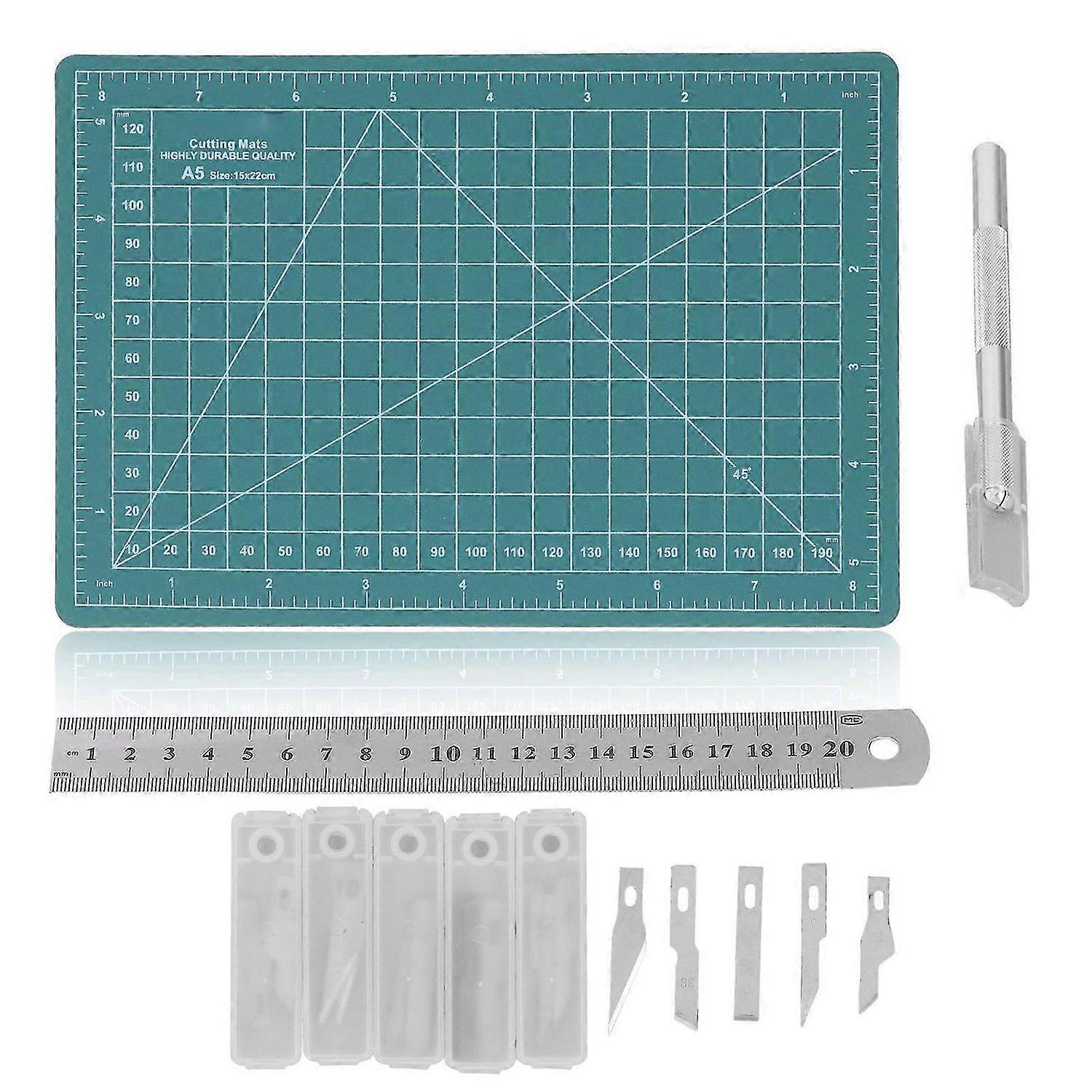 2025 Latest Model Fabric Cutting Mat A5 15x22cm Durable Plastic Accurate Inch