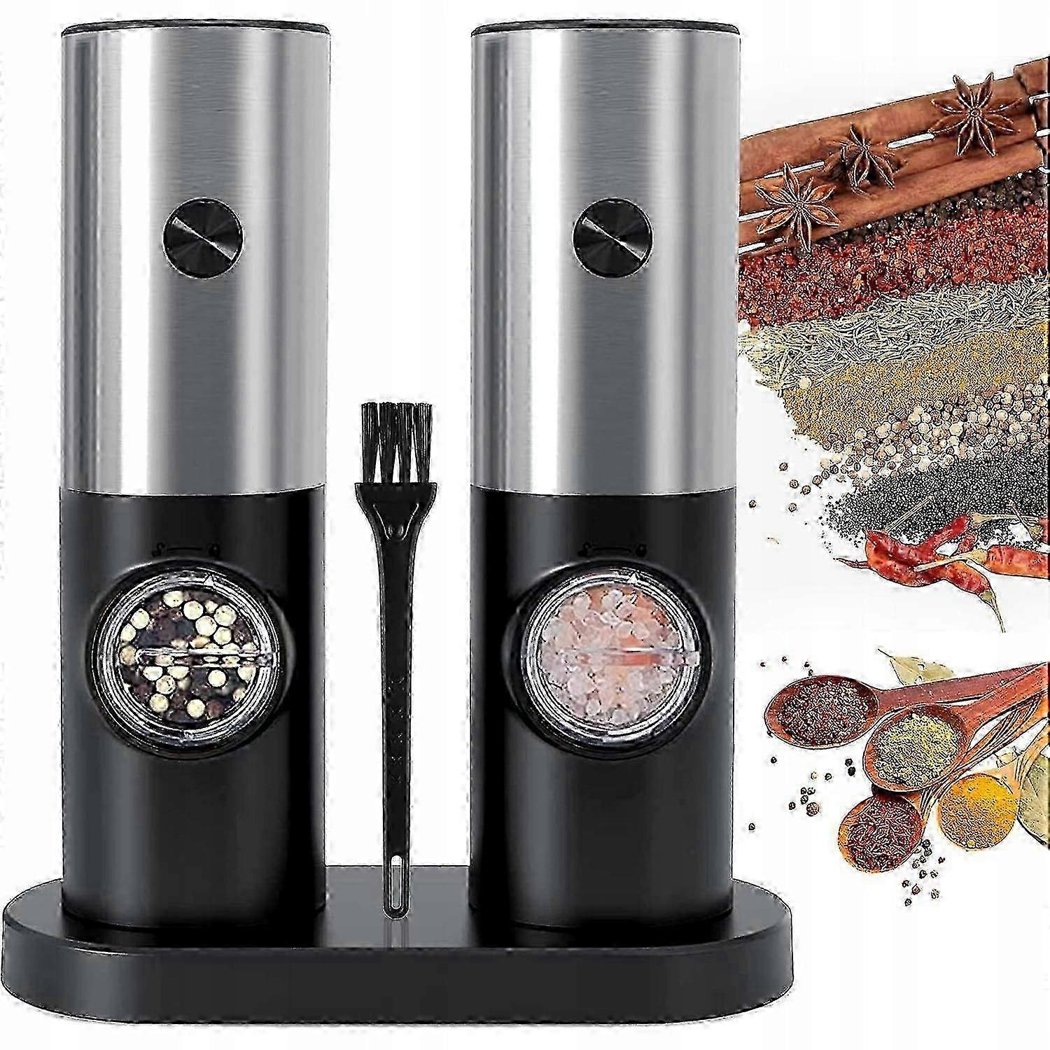 Ncrealher Electric Grinder Pepper Mill Black