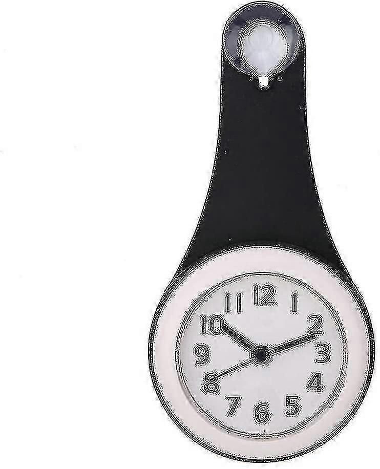 Silent bathroom clock with strong sucker for shower - blue