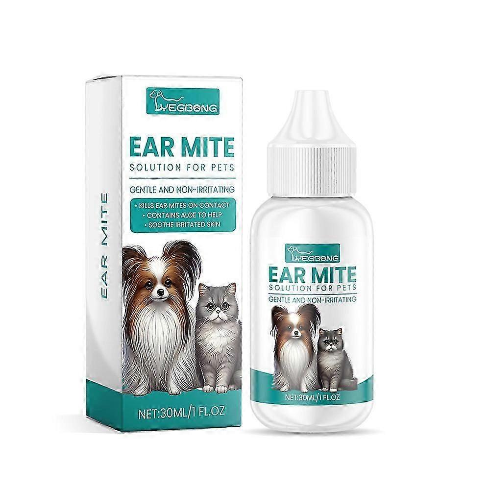 Pet Dog Ear Mite Solution For Infections Control Yeast Itching Cleaner