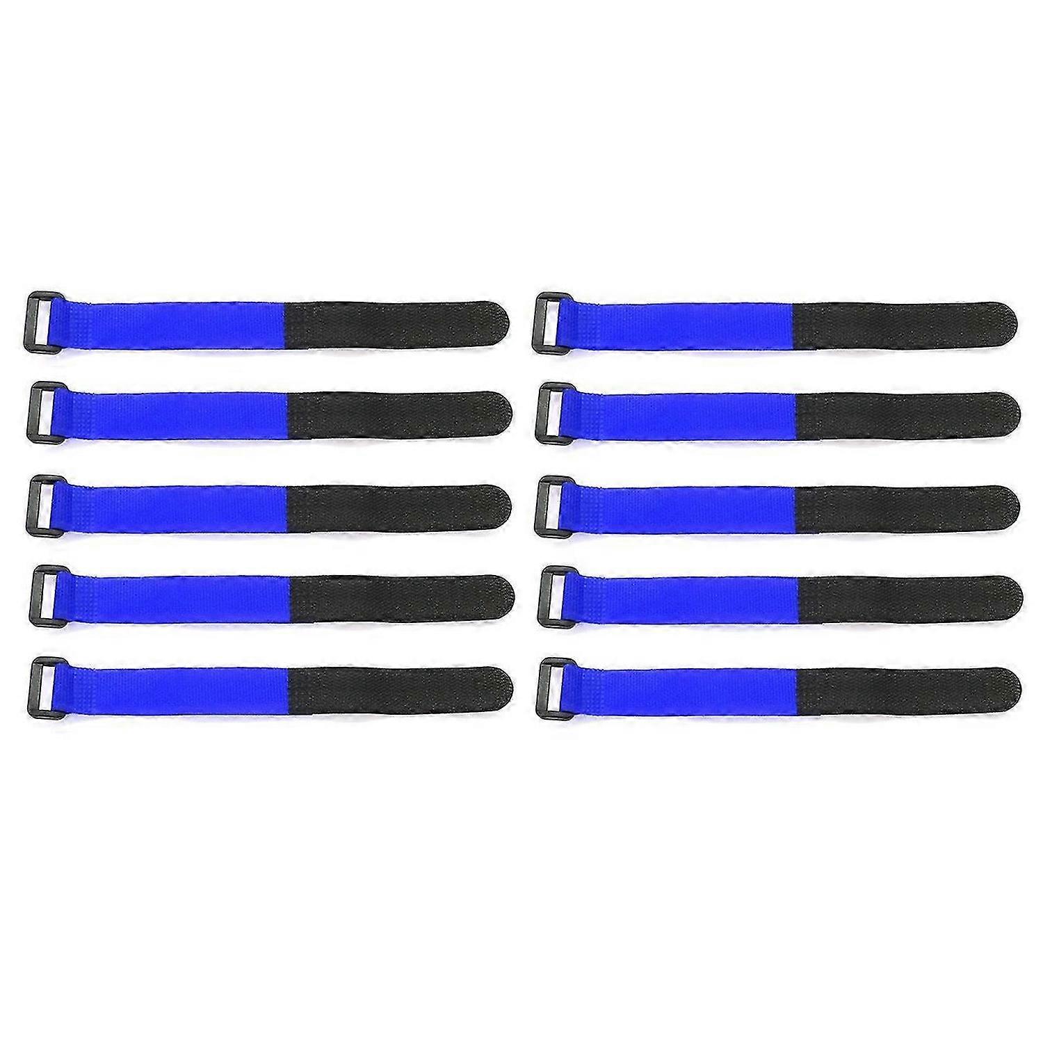 10PCS 25cm Lipo Battery Tie Cable Antiskid Tie Down Strap,Dark Blue