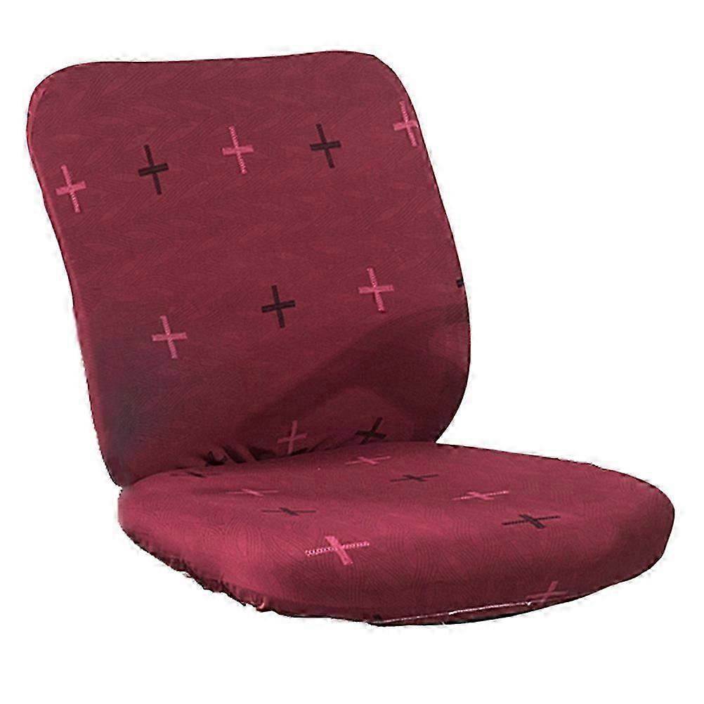 Computer Chair Slipcover Comfortable Seating Protection Deep Red For General Users 1Pcs