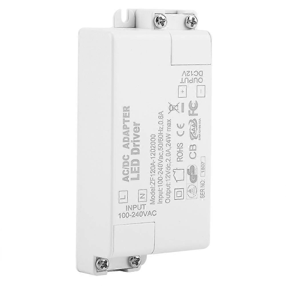 AC 100-240V to DC 12V SMD LED Driver Switch Power Transformer for LED Strip Light (24W)