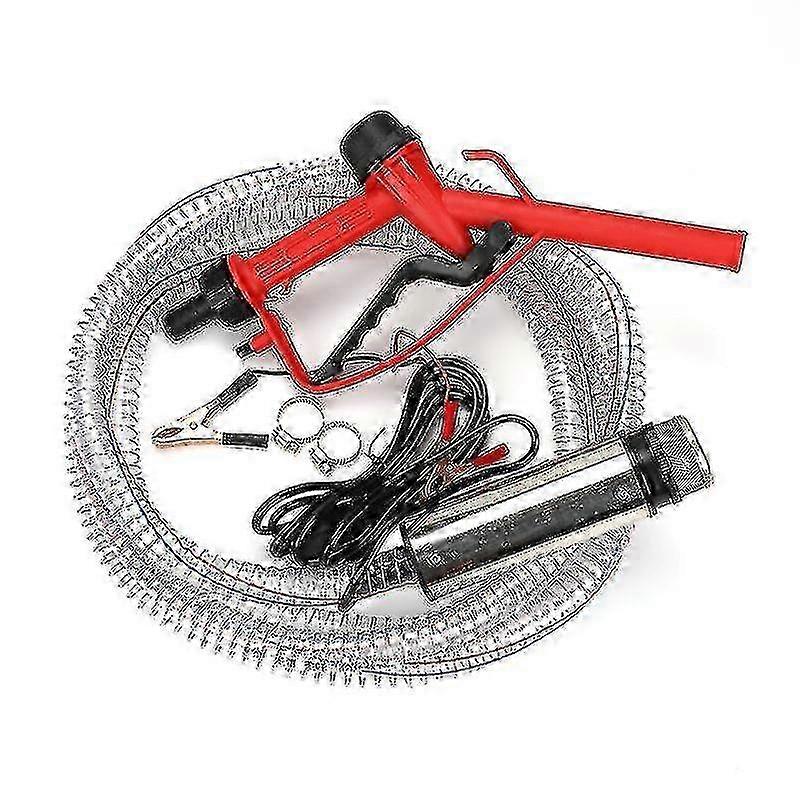 مضخة غاطسة كهربائية 12 فولت 24 فولت 220 فولت 4 متر خرطوم 51 مم مضخة نقل وقود الديزل مجموعة بندقية التزود بالوقود من الفولاذ المقاوم للصدأ عالية الجودة