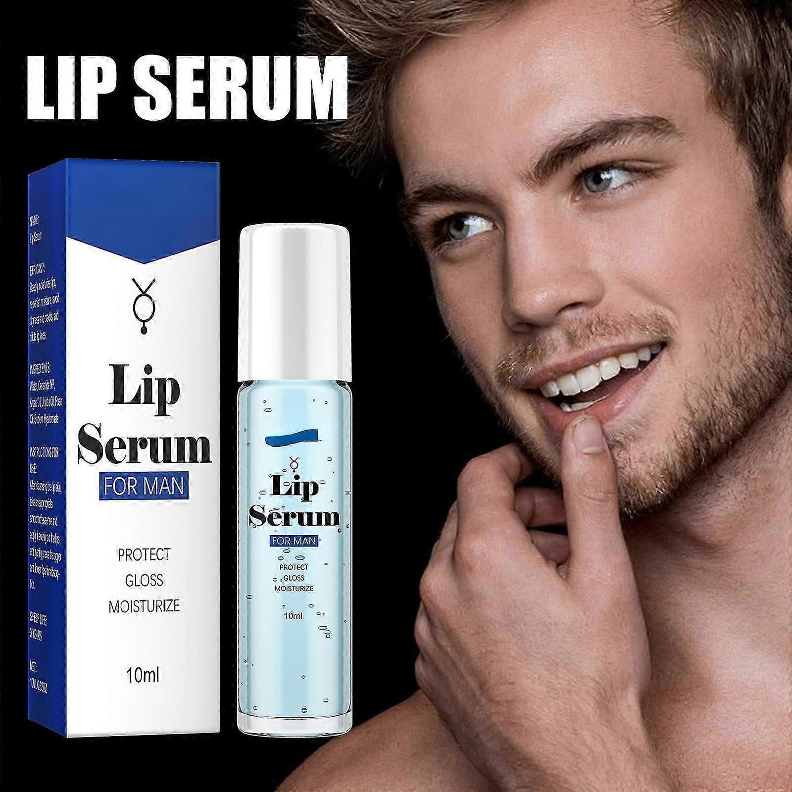Lip Serum Blue, Lip Serum For Man, Roll-on Lip Gloss Eliminate Dryness Wrinkles Enhances Plump Gloss Remove Dead Skin