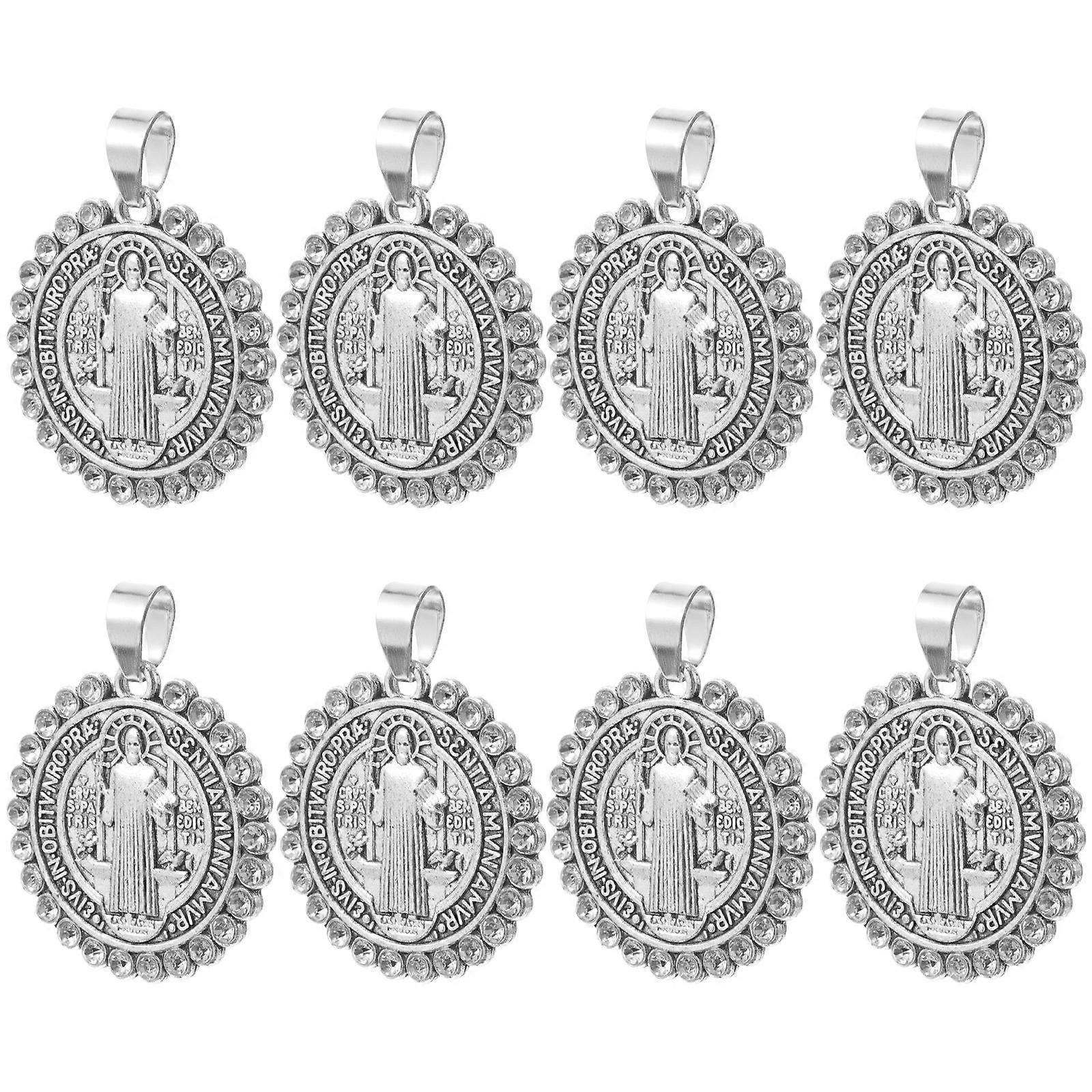 Metal Pendant Round Ornaments for Keys with 40Pcs Necklace Set